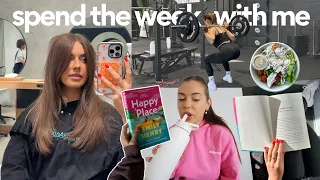 a week in my life! fresh brunette, gym, books I'm reading + eat with me!