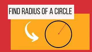Finding the radius of a circle