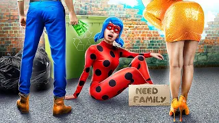 Comment Devenir Ladybug dans la vraie vie! Ladybug a été Adoptée par une Famille Milliardaire!