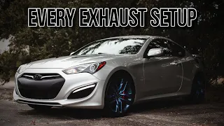 Every Exhaust Setup I've Had On My 2013 Hyundai Genesis Coupe 3.8