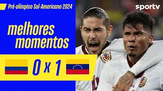 COLÔMBIA 0 X 1 VENEZUELA | MELHORES MOMENTOS  | PRÉ-OLÍMPICO SUL-AMERICANO MASCULINO 2024 | sportv