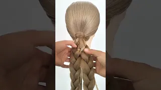 🛑 Stop 🛑 Doing Simple Braid😉 Do This Two Braids Together Hairstyle With Lace/#shorts #youtubeshorts