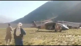 Taliban capturedtwo UH-60A+ Black Hawks & one MD530F Defender. Afghanistan at Rukha, Panjshir.