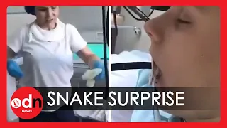 Horrific! 4ft Snake Pulled From Woman’s Throat after it Slithered Inside her while she Slept