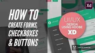 How to create forms, checkboxes & buttons - UI/UX & Web Design using Adobe XD  [8/42]