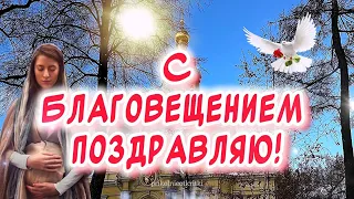 Красивое Поздравление С Благовещением Пресвятой Богородицы🕊️