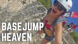 INSANE Base Jumping off Cliffs in Greece