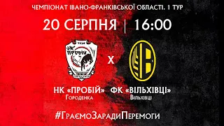 НАЖИВО  ПРОБІЙ (Городенка) vs ВІЛЬХІВЦІ 20.08.23