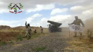 ريف حماة استهداف مطار حماة العسكري بصواريخ الغراد 6 6 2014