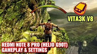 Uncharted: Golden Abyss | Vita3k V8 Gameplay + Settings Redmi Note 8 Pro Mediatek Helio G90T