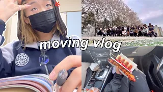 moving vlog 🇰🇷 | começando do zero, primeiro dia na escola nova, primavera, mta comida
