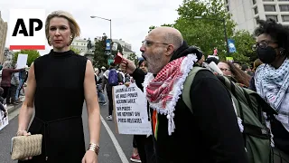 Chants of ‘shame on you’ greet guests arriving for White House correspondents’ dinner