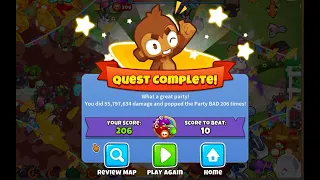 BTD6 Update 200+ BAD pops Birthday Party Quest