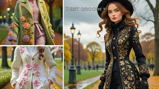 wow 💯👌 The best knitted women's coat designs with wool (share ideas)