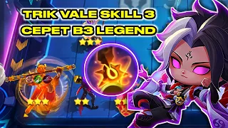 TRIK VALE SKILL 3 CEPET LEGEND B3 MUDAH BANGET | SUN ASSASSIN SUMMONER | MAGIC CHESS MLBB