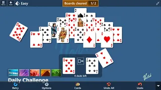 Microsoft Solitaire Collection - Pyramid | Daily Challenge August 17th 2021