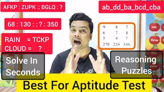 5 Important Reasoning Questions | Best For Aptitude Test | Maths Puzzles | imran sir maths