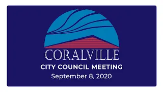 Coralville City Council Meeting (Sept. 8, 2020)