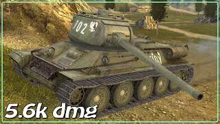 T-34-85 Rudy • 6 frags • 5.6k dmg • WoT Blitz