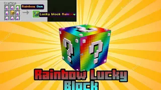 Minecraft PE/Bedrock Rainbow lucky block Mod Showcase