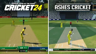 CRICKET 24 Vs Ashes Cricket 2017 COMPARISON | Gameplay & Graphics