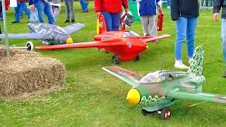 3 X ME-163 KOMET BIG RC TURBINE MODEL JETS IN THE AIR FLIGHT DEMONSTRATION