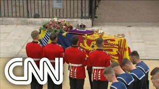 Veja a trajetória do caixão da rainha Elizabeth II até a Abadia de Westminster | NOVO DIA