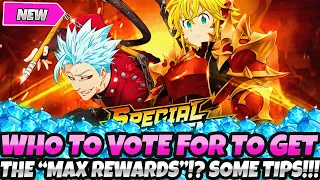 *WHO TO VOTE FOR TO GET MAX REWARDS!?* THE BEST PICKS & HOW TO CHOOSE WISELY! (7DS Grand Cross)