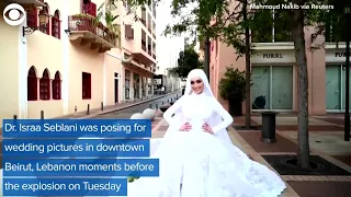 Explosion In Beirut Interrupts Bride's Wedding Photos