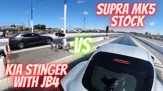 Drag Race Kia Stinger VS Supra MK5