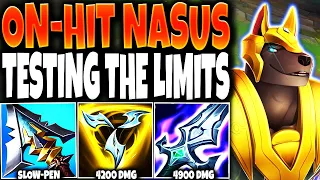 Testing the Limits of my ON-HIT NASUS BUILD: Damage, INSANE LIFESTEAL, Ms and Slow Effects 🔥