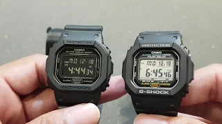 Casio G-Shock DW-5600 MS VS G-5600 E - COMPARE