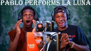 OUR FIRST TIME HEARING PABLO performs "La Luna" LIVE on Wish 107.5 Bus REACTION!!!