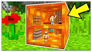 SI PUÓ COSTRUIRE UNA CASA IN UN BLOCCO DI LAVA? - Minecraft ITA