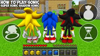 HOW TO PLAY REALISTIC SONIC vs SUPER SONIC VS SHADOW SONIC MINECRAFT Compilation CHALLENGE Movie