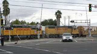 UPY 1005 Switching At Pacific Supply, SACRT - Mather Field Rd. Railroad Crossing Rancho Cordova CA