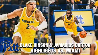 Pittsburgh's Blake Hinson & Jamarius Burton Power The Panthers Past Miami