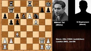 Mikhail Tal vs Norman Stephenson - London (1964)