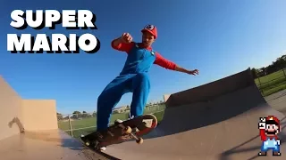 THEY LET SUPER MARIO SKATE THE PARK!