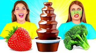 Chocolate Fountain Fondue Challenge | Funny Situations by Fun Fun Challenge