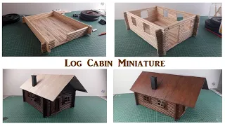 Log Cabin Miniature - Balsa & Popsicle Sticks