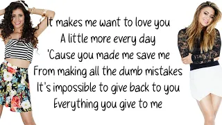 Fifth Harmony ~ You Gave Me Love ~ Lyrics