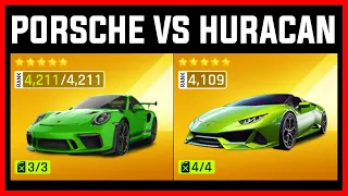 Asphalt 9 Porsche 911 GT3 RS VS Lamborghini Huracan