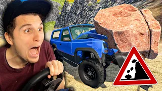 Was passiert, wenn ein 5000KG Stein mein Auto trifft? | BeamNG