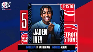 Jaden Ivey Goes 5th Overall In The 2022 #NBADraft
