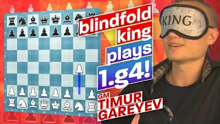 Blindfold King Timur Gareyev Plays 1.g4 Against 2436 Rated Player!