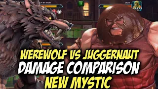 Werewolf By Night Vs Juggernaut Damage Comparison | Solid New Mystic | Marvel Contest Of Champions