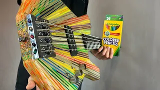 Building a Bass Out of 2000 Colored Pencils