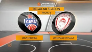 2018.11.01 - CSKA Moscow vs Olympiacos Piraeus 69-65 (Euroleague 2018-19, RS, Game 5)