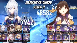 1.4 MOC - F2P E0 Jingliu & E2 Sushang Destroy Memory of Chaos 9 - 3 Stars | Honkai Star Rail